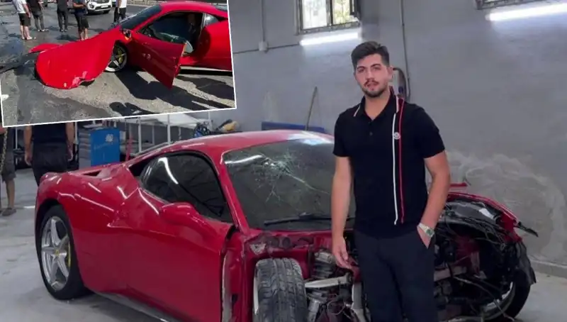Hurdaya Dönen 15 Milyonluk Ferrari: Sahibi Acısını Paylaşıyor