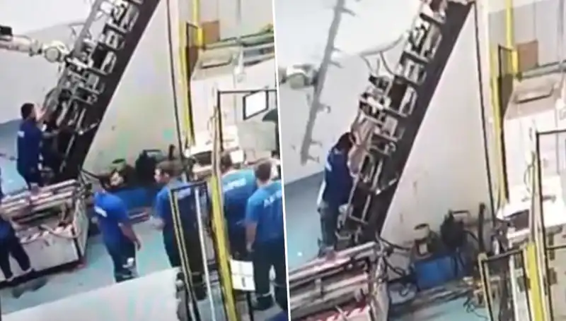 Fabrikada Şok Eden Kaza: Makine Sırtına Saplandı, Acil Yardım Geldi!