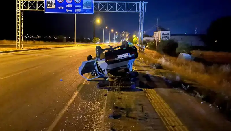 TIR ile Otomobil Çarpışması: Takla Atan Araçta 1 Yaralı!